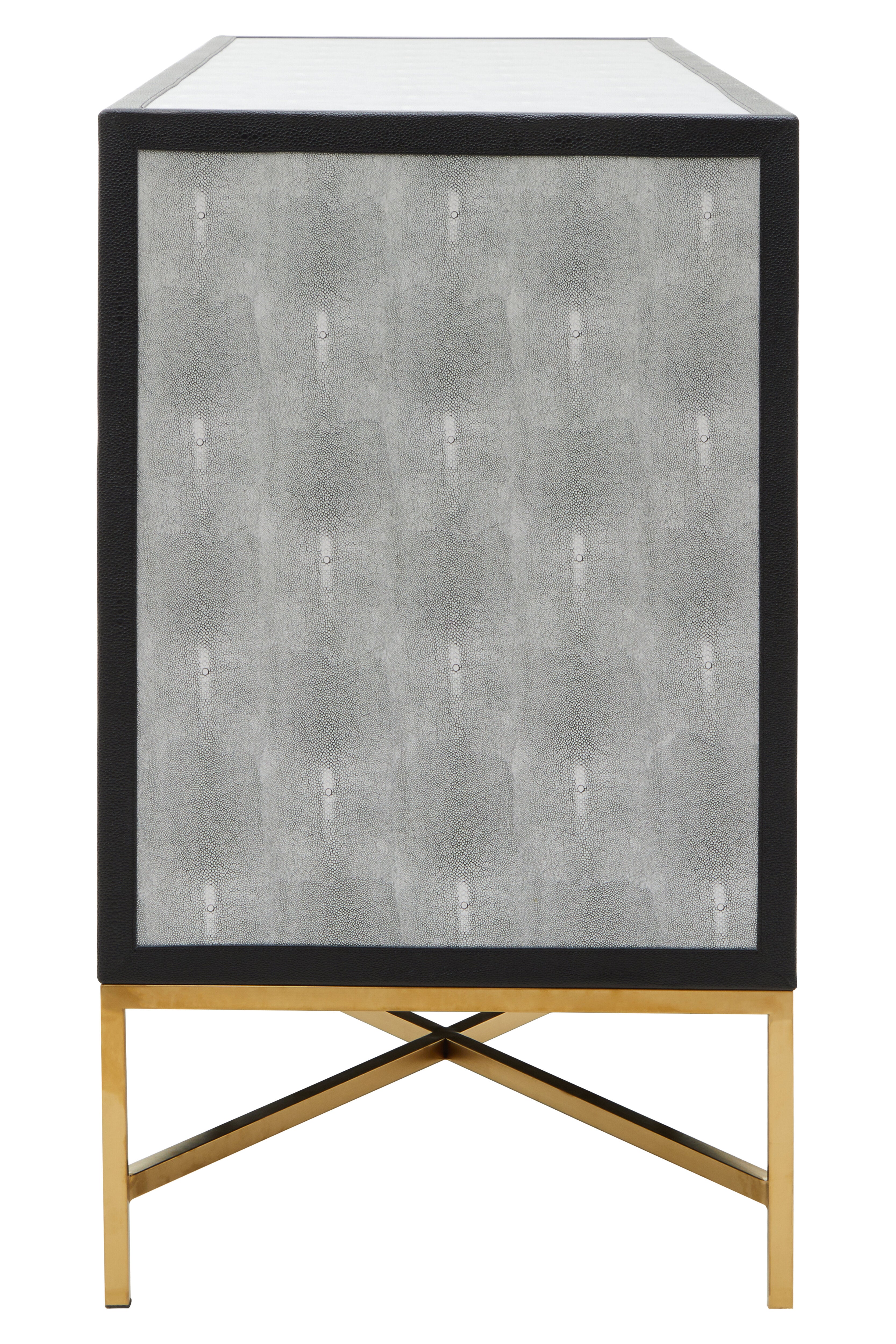 Murano Grey Shagreen & Gold Sideboard
